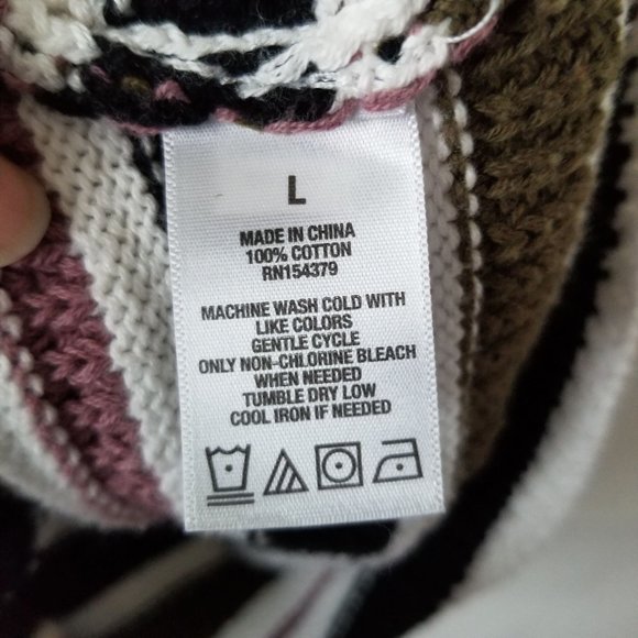 aeropostale knitted crop tank top striped size large. 100% cotton, so soft! - Picture 6 of 6